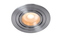 Lucide TUBE - Recessed spotlight - Ø 9,2 cm - 1xGU10 - Satin Chrome on 2