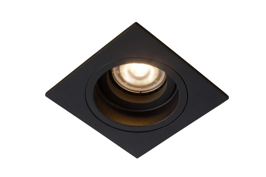 Lucide EMBED - Recessed spotlight - 1xGU10 - Black - on