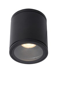 Lucide AVEN - Spot plafond Salle de bains - Ø 9 cm - 1xGU10 - IP65 - Noir AAN