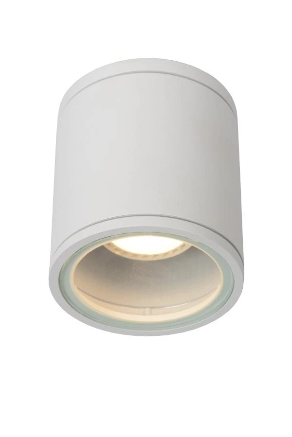Lucide AVEN - Ceiling spotlight Bathroom - Ø 9 cm - 1xGU10 - IP65 - White - on 1