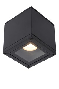 Lucide AVEN - Foco de techo Baño - 1xGU10 - IP65 - Negro AAN