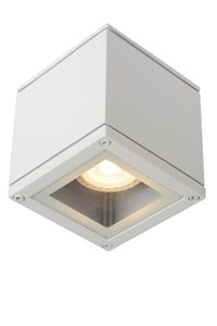 Lucide AVEN - Ceiling spotlight Bathroom - 1xGU10 - IP65 - White on 1