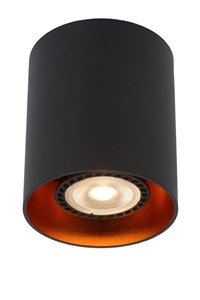 Lucide BIDO - Ceiling spotlight - Ø 8 cm - 1xGU10 - Black on