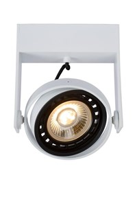 Lucide GRIFFON - Plafondspot - LED Dim to warm - GU10 - 1x12W 2200K/3000K - Wit aan 1