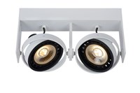 Lucide GRIFFON - Spot plafond - LED Dim to warm - GU10 - 2x12W 2200K/3000K - Blanc allumé 1