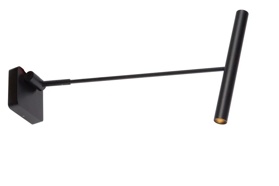 Lucide WYGO - Wandleuchte - LED Dim. - 1x5W 2700K - Schwarz - EINgeschaltet