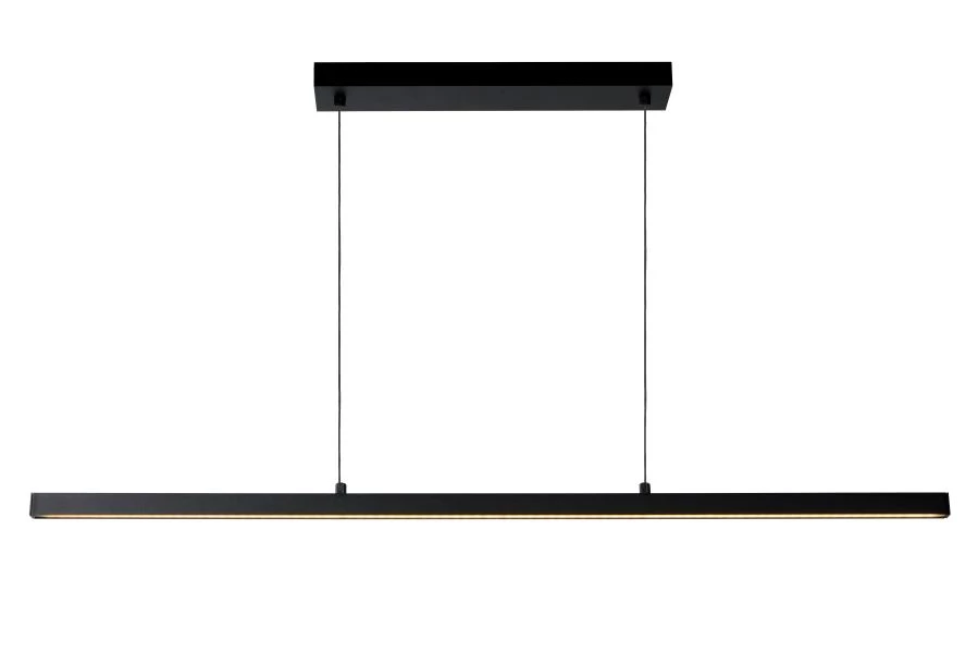 Lucide SIGMA - Hanglamp - LED Dimb. - 1x30W 2700K - Zwart - aan