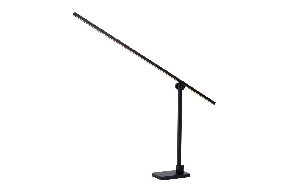Lucide AGENA - Bureaulamp - LED Dimb. - 1x15W 2700K - Zwart - aan