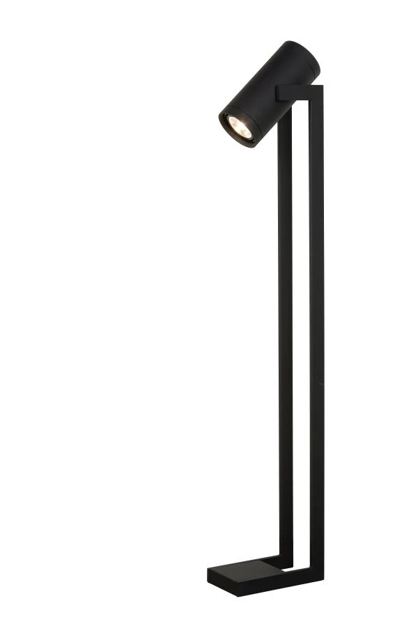 Lucide DOME - Vloerlamp - LED Dimb. - GU10 - 2x12W 3000K - Zwart - aan