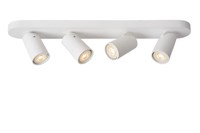 Lucide XYRUS - Plafondspot - LED Dim to warm - GU10 - 4x5W 2200K/3000K - Wit aan 1