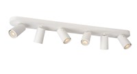 Lucide XYRUS - Plafondspot - LED Dim to warm - GU10 - 6x5W 2200K/3000K - Wit aan 1