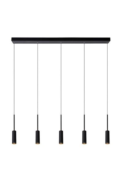 Lucide TUBULE - Pendelleuchten - LED - 5x7W 2700K - Schwarz