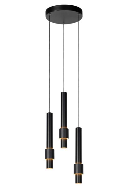 Lucide MARGARY - Suspension - Ø 28 cm - LED Dim. - 3x4W 2700K - Noir