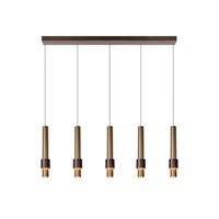 Lucide MARGARY - Pendant light - LED Dim. - 5x4,2W 2700K - Coffee on 6