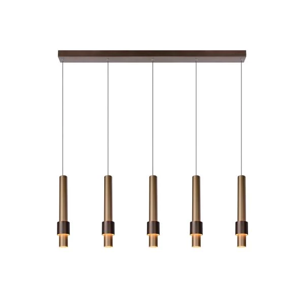 Lucide MARGARY - Suspension - LED Dim. - 5x4,2W 2700K - Café - AAN 6