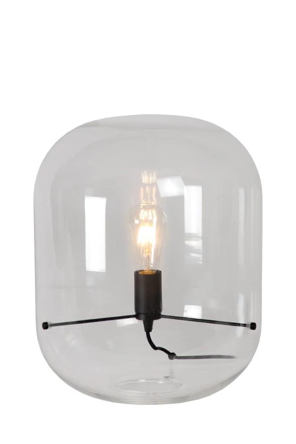Lucide VITRO - Lampe de table - Ø 35 cm - 1xE27 - Transparent - allumé