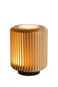 Lucide TURBIN - Tischlampe - Ø 10,6 cm - LED - 1x5W 3000K - Mattes Gold / Messing EINgeschaltet 2