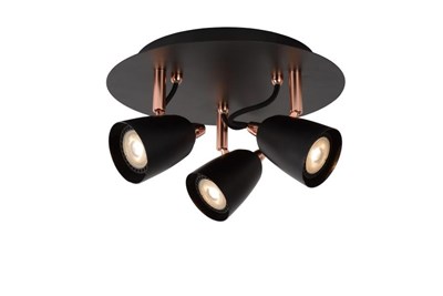 Lucide RIDE-LED - Deckenstrahler - Ø 25 cm - LED Dim. - GU10 - 3x5W 3000K - Kupfer