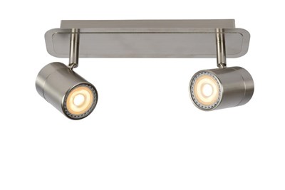 Lucide LENNERT - Spot plafond - LED Dim. - GU10 - 2x5W 3000K - Chrome Dépoli