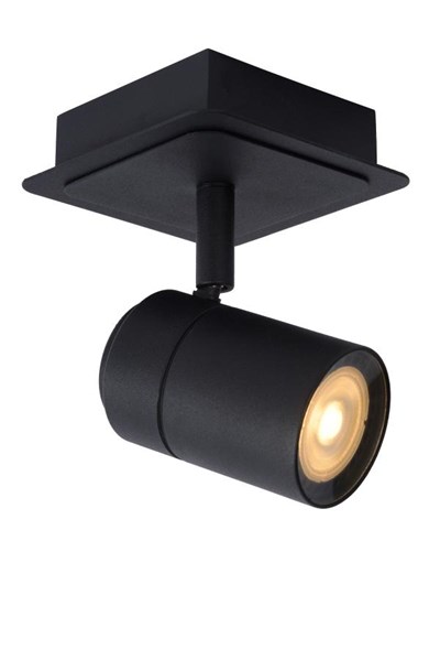 Lucide LENNERT - Deckenstrahler Badezimmer - LED Dim. - GU10 - 1x5W 3000K - IP44 - Schwarz