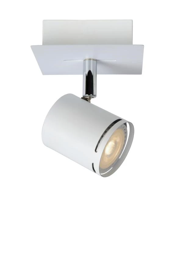 Lucide RILOU - Plafondspot - LED Dimb. - GU10 - 1x5W 3000K - Wit - aan 1