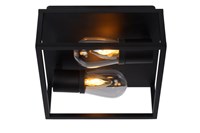 Lucide CARLYN - Flush ceiling light Bathroom - 2xE14 - IP54 - Black on