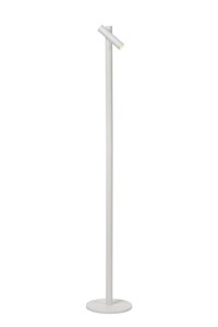 Lucide ANTRIM - Lampadaire / lampe de lecture Intérieur/Extérieur Rechargeable - Batterie/Piles - LED Dim. - 1x2,2W 2700K - IP54 - Avec station de charge sans fil - Blanc AAN 1