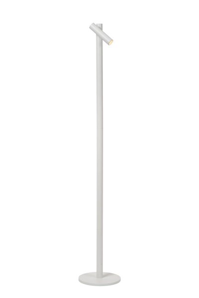 Lucide ANTRIM - wiederaufladbare Stehlampe Mit Leselampe - Akku/Batterie - LED Dim. - 1x2,2W 2700K - IP54 - Mit kabelloser Ladestation - Weiß