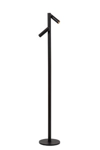 Lucide ANTRIM - Rechargeable Floor reading lamp Indoor/Outdoor - Battery pack/batteries - LED Dim. - 2x2,2W 2700K - IP54 - With wireless charging pad - Black on