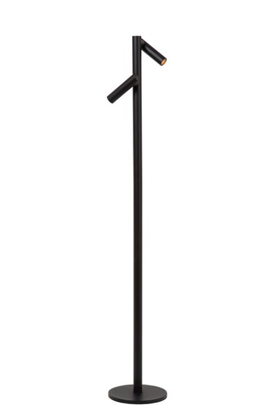 Lucide ANTRIM - Rechargeable Floor reading lamp Indoor/Outdoor - Battery pack/batteries - LED Dim. - 2x2,2W 2700K - IP54 - With wireless charging pad - Black