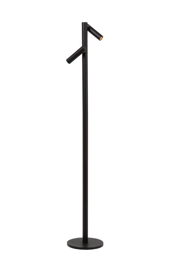 Lucide ANTRIM - Rechargeable Floor reading lamp Indoor/Outdoor - Battery pack/batteries - LED Dim. - 2x2,2W 2700K - IP54 - With wireless charging pad - Black - on