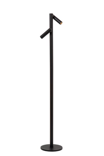 Lucide ANTRIM - Rechargeable Floor reading lamp - Battery - LED Dim. - 2x2,2W 2700K - IP54 - With wireless charging pad - Black