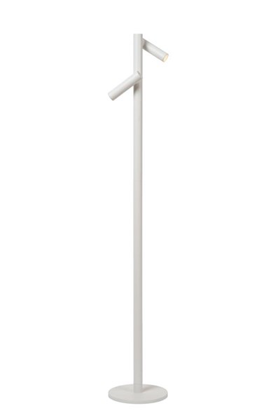 Lucide ANTRIM - Rechargeable Floor reading lamp Indoor/Outdoor - Battery pack/batteries - LED Dim. - 2x2,2W 2700K - IP54 - With wireless charging pad - White