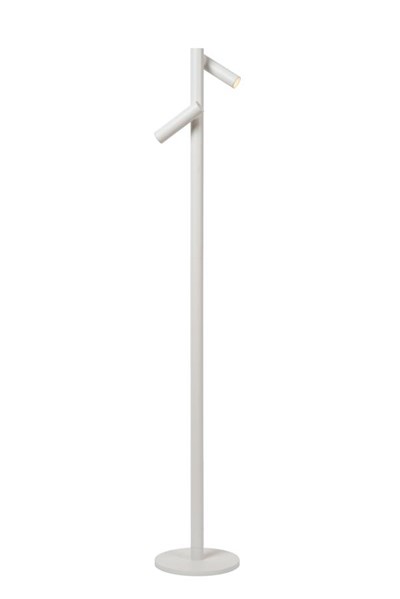 Lucide ANTRIM - Rechargeable Floor reading lamp - Battery - LED Dim. - 2x2,2W 2700K - IP54 - With wireless charging pad - White