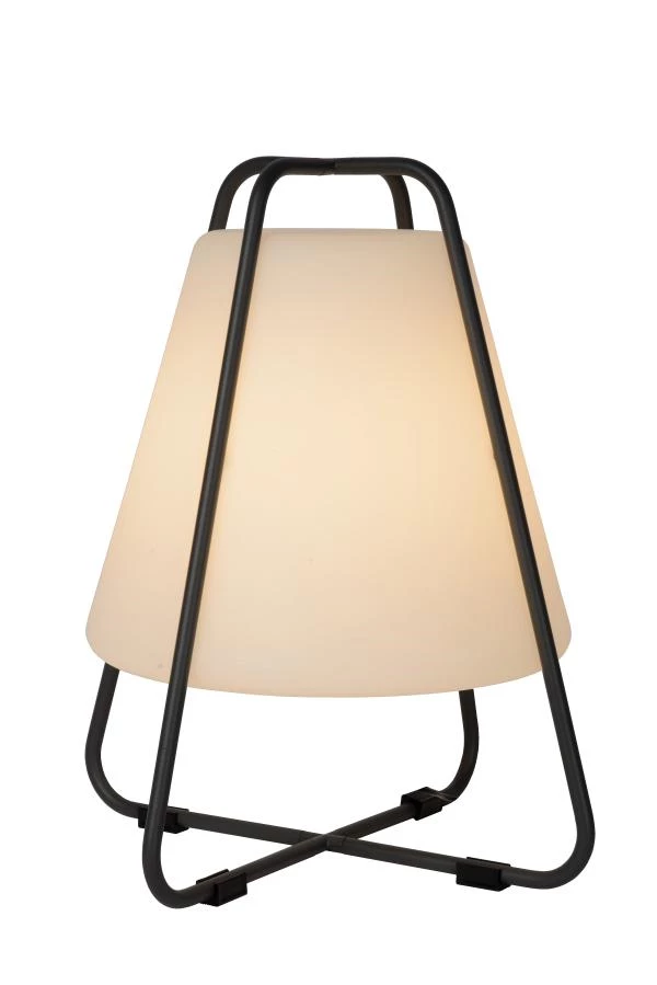 Lucide PYRAMID - Oplaadbare Tafellamp Buiten - Accu/Batterij - LED Dimb. - 1x2W 2700K - IP54 - Antraciet - aan 9