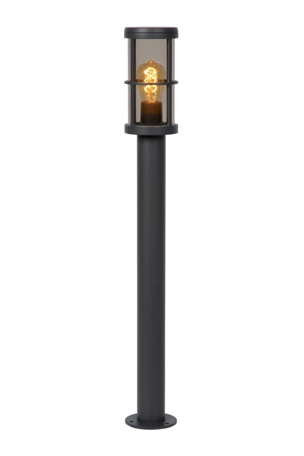 Lucide NAVI - Sokkellamp Buiten - Ø 12 cm - 1xE27 - IP54 - Antraciet - aan 9