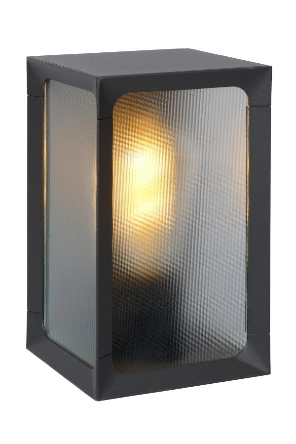 Lucide CAGE - Applique murale Intérieur/Extérieur - LED - 1xE27 - IP44 - Anthracite - AAN 9