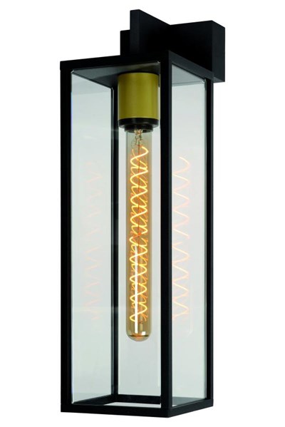 Lucide LAURENS - Wandlamp Binnen/Buiten - 1xE27 - IP54 - Zwart