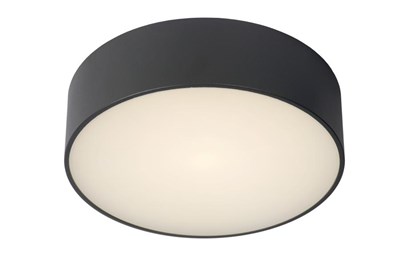 Lucide ROXANE - Flush ceiling light Bathroom - Ø 25 cm - LED - 1x13W 2700K - IP54 - Anthracite