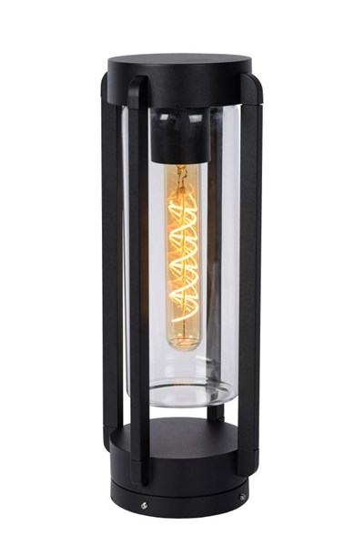 Lucide GARLAND - Lámpara de mesa Fuera - Ø 15,1 cm - 1xE27 - IP44 - Negro