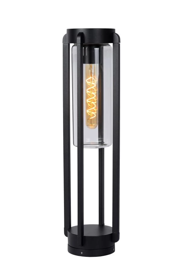 Lucide GARLAND - Tafellamp Buiten - Ø 15,1 cm - 1xE27 - IP44 - Zwart - aan