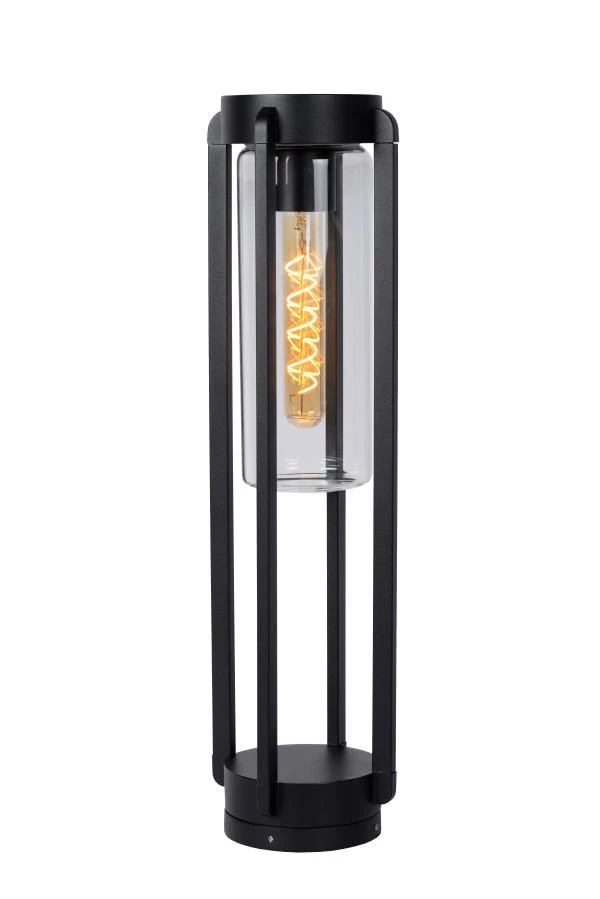 Lucide GARLAND - Lampe de table Extérieur - Ø 15,1 cm - 1xE27 - IP44 - Noir - allumé