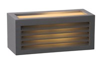 Lucide DIMO - Wall light Outdoor - 1xE27 - IP54 - Anthracite on
