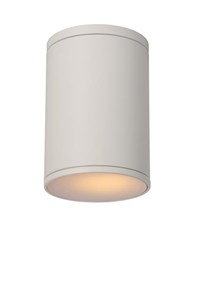Lucide TUBIX - Ceiling spotlight Outdoor - Ø 10,8 cm - 1xE27 - IP54 - White on 1