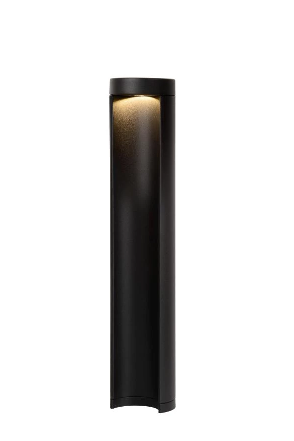 Lucide COMBO - Pollerleuchte Außen - Ø 9 cm - LED - 1x9W 3000K - IP54 - Schwarz - EINgeschaltet
