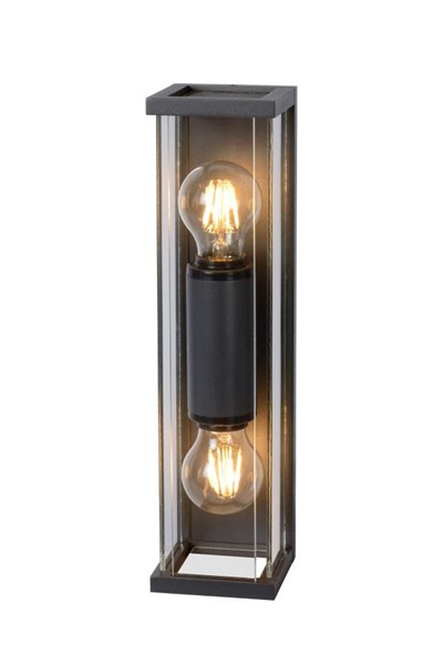 Lucide CLAIRE - Wall light Outdoor - 2xE27 - IP54 - Anthracite