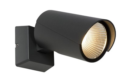 Lucide MANAL - Wall spotlight Outdoor - LED - 1x12W 3000K - IP65 - Anthracite