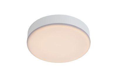 Lucide CERES-LED - Plafonnier Salle de bains - Ø 21,5 cm - LED Dim. - 1x30W 3000K - IP44 - Blanc