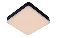 Lucide CERES-LED - Deckenleuchte Badezimmer - LED Dim. - 1x30W 3000K - IP44 - Schwarz AAN