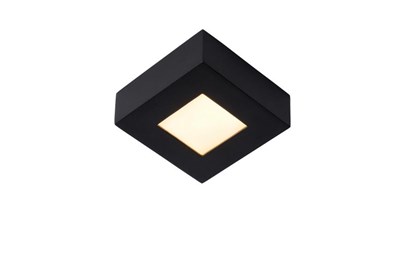 Lucide BRICE-LED - Deckenleuchte Badezimmer - LED Dim. - 1x8W 3000K - IP44 - Schwarz